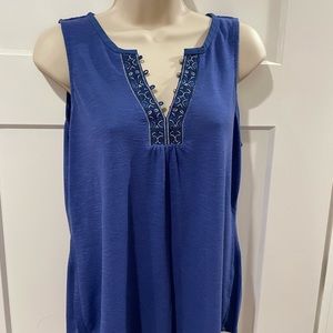 Royal blue tank worn a couple of times